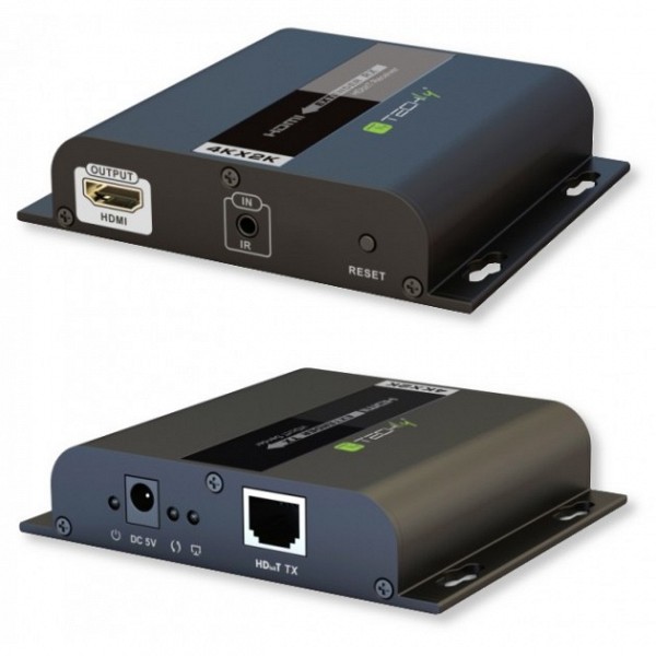Techly  EXTIP-3834K 4K IP HDMI Extender with IR on HDbitT 4K UHD Cat.6 cable up to 120m